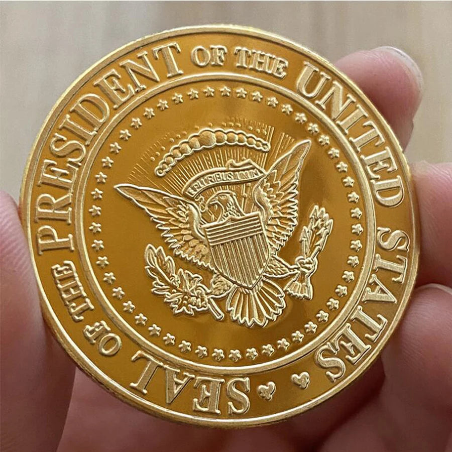 1PC US Donald Trump Gold Commemorative Coin "Second Presidential Term 2021-2025