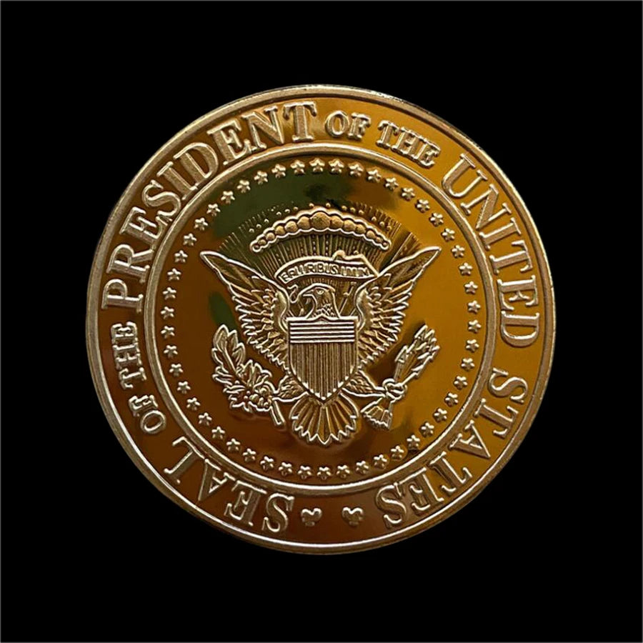 1PC US Donald Trump Gold Commemorative Coin "Second Presidential Term 2021-2025